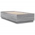 Estructura de cama madera de ingeniería gris Sonoma 90x190