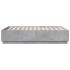 Estructura de cama madera de ingeniería gris hormigón