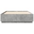 Estructura de cama madera de ingeniería gris hormigón