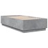 Estructura de cama madera de ingeniería gris hormigón 90x190