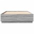 Estructura de cama madera de ingeniería gris Sonoma 120x200