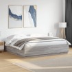 Estructura de cama madera de ingeniería gris Sonoma 200x200 cm