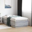 Estructura cama con luces LED madera gris Sonoma 75x190 cm