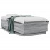 Estructura cama con luces LED madera gris Sonoma 75x190
