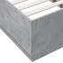 Estructura cama con luces LED madera gris hormigón 75x190