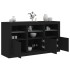 Aparador con luces LED negro 123x37x67
