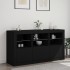 Aparador con luces LED negro 123x37x67