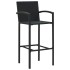Set de muebles de bar de jardín 3 piezas ratán sintético