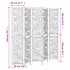 Biombo separador de 5 paneles madera maciza Paulownia