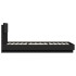 Estructura cama con cabecero madera ingeniería negro 90x200
