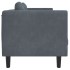 Sofá con cojines 2 plazas terciopelo gris