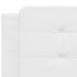 Estructura de cama con luces LED cuero PE blanco 160x200
