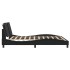 Estructura cama LED sin colchón cuero sintético negro