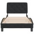 Estructura de cama sin colchón terciopelo negro 90x190