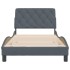 Estructura de cama sin colchón terciopelo gris oscuro