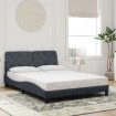 Estructura de cama sin colchón terciopelo gris oscuro 120x200cm