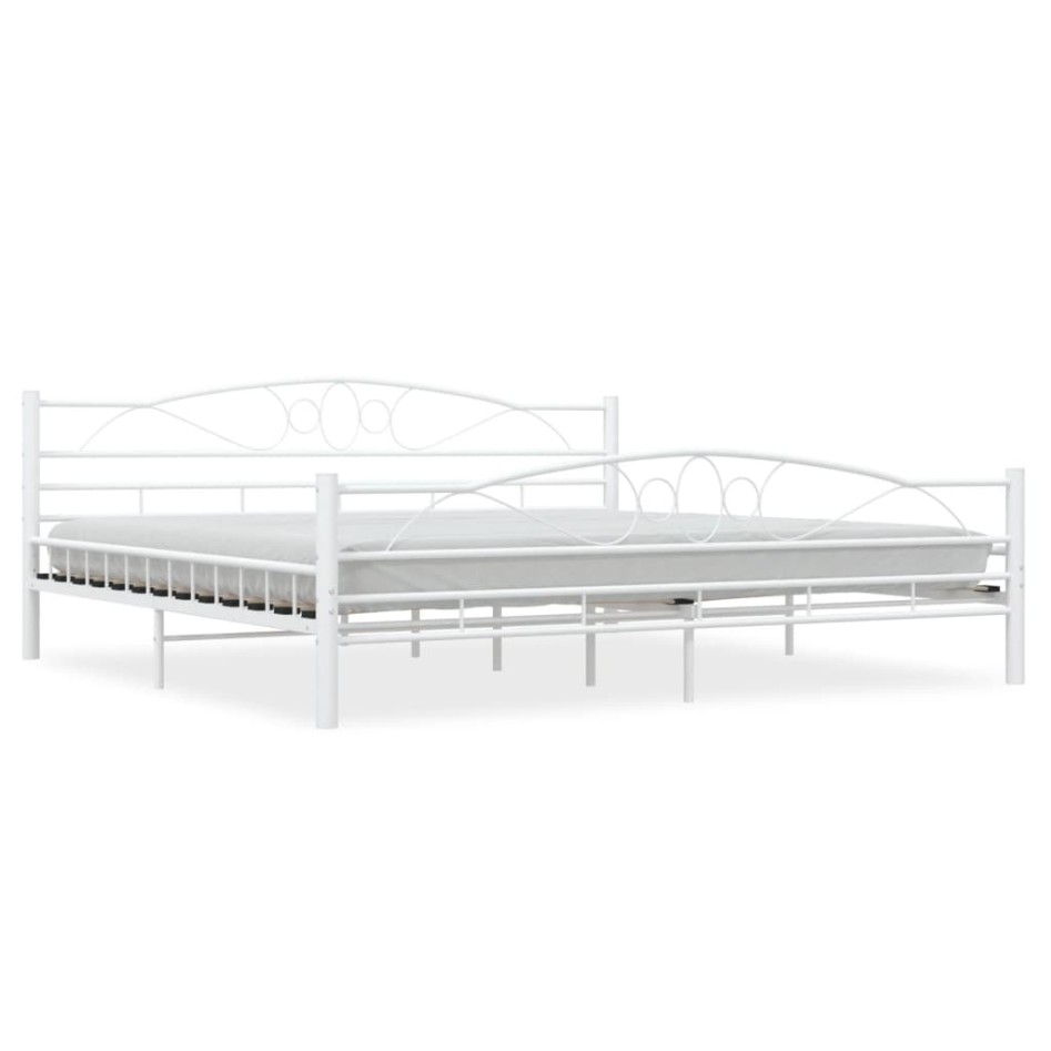 Estructura de cama de metal blanco 200x200