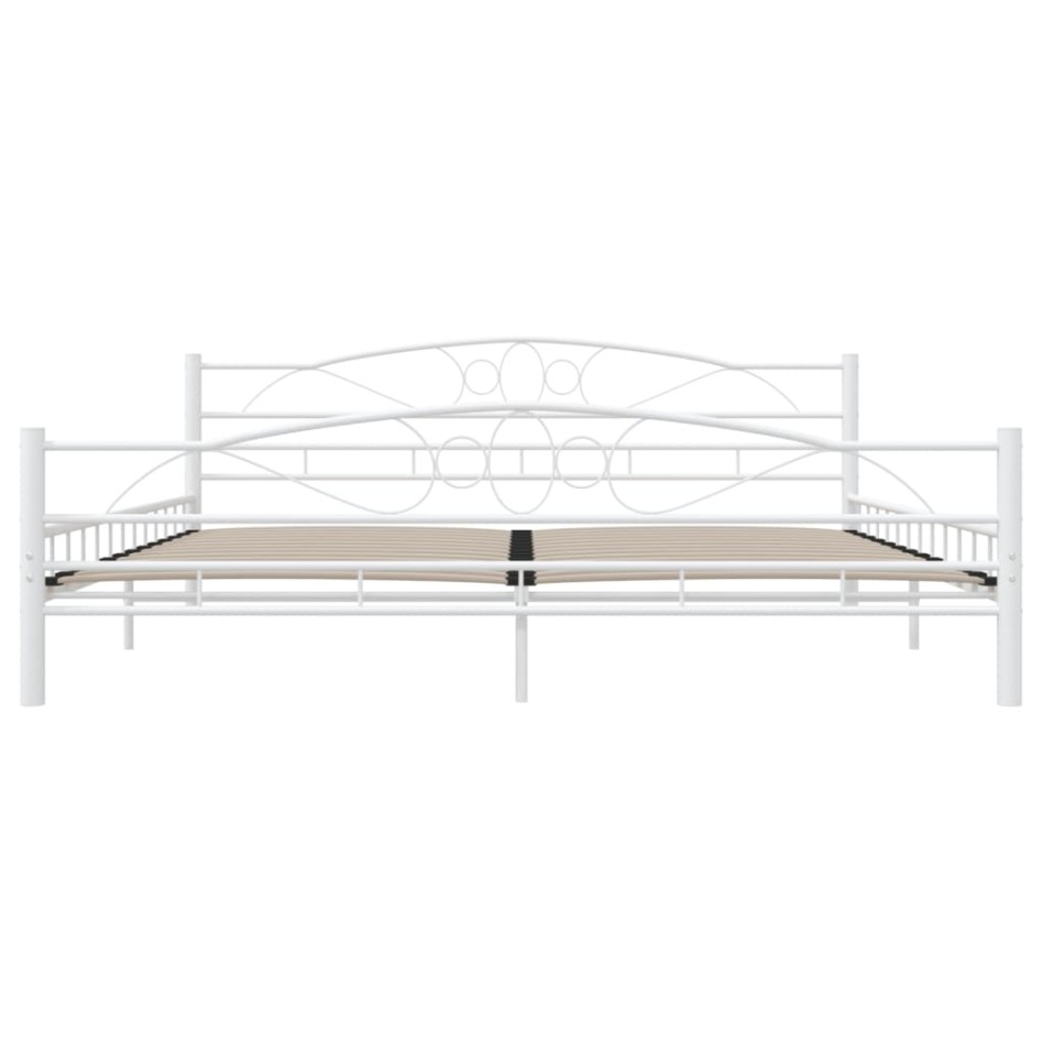 Estructura de cama de metal blanco 200x200