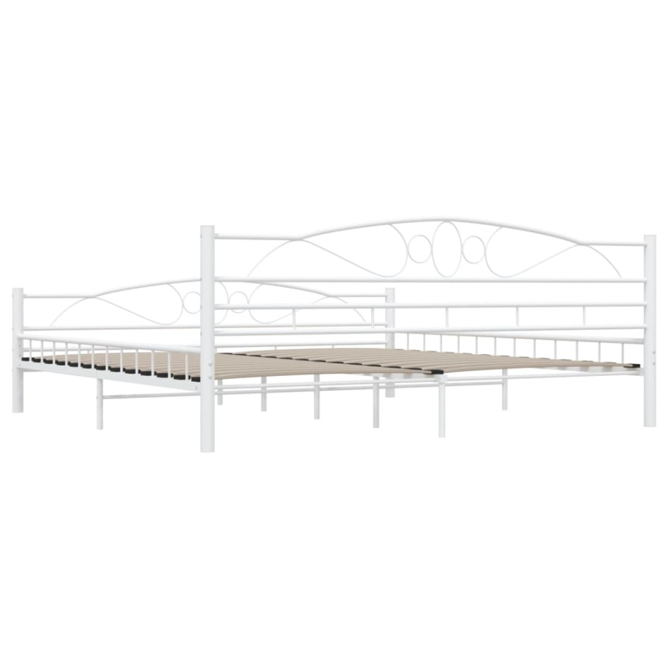 Estructura de cama de metal blanco 200x200