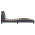 Estructura cama con luces LED terciopelo gris oscuro 100x200