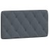 Estructura cama con luces LED terciopelo gris oscuro 100x200