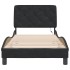 Estructura de cama con luces LED terciopelo negro 90x200