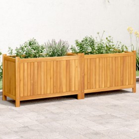 Jardinera con forro madera maciza de acacia 153x38,5x50