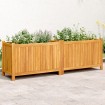 Jardinera con forro madera maciza de acacia 153x38,5x50 cm