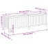 Jardinera con forro madera maciza de acacia 153x38,5x50