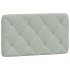 Cama con colchón terciopelo gris claro 80x200