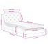 Cama con colchón terciopelo gris oscuro 90x190