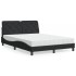 Cama con colchón terciopelo negro 120x200