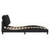 Estructura de cama con luces LED cuero PE negro 140x200