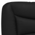 Estructura de cama con luces LED cuero PE negro 140x200