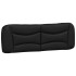 Estructura de cama con luces LED cuero PE negro 160x200