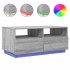 Mesa de centro con luces LED gris Sonoma 90x49x40