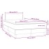 Cama box spring con colchón y LED terciopelo negro 120x190
