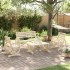 Juego de muebles de jardín 4 piezas madera maciza de