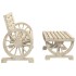 Juego de muebles de jardín 4 piezas madera maciza de
