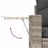 Set de sofás jardín y cojines 5 pzas ratán sintético gris
