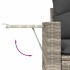 Set de sofás jardín y cojines 5 pzas ratán sintético gris