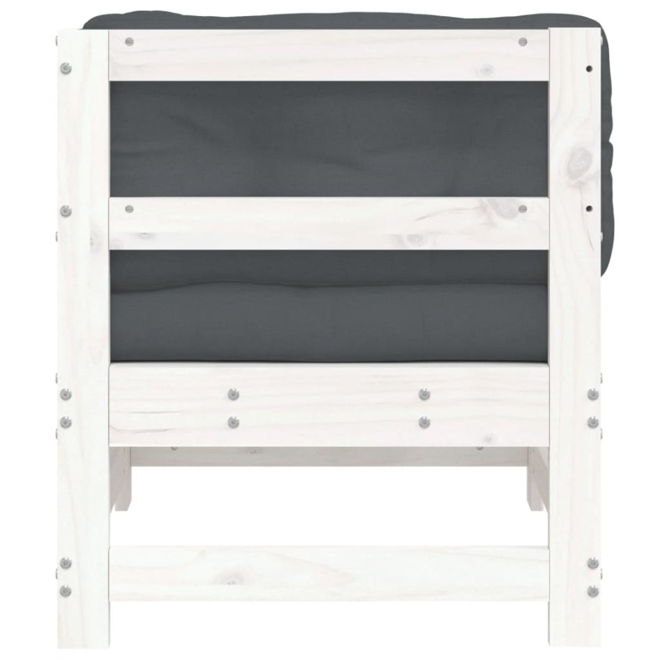 Sofá esquinero con cojines madera maciza de pino