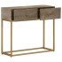 Mesa consola madera maciza de mango y hierro 90x30x76