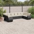 Set de sofás de jardín 10 pzas cojines ratán sintético