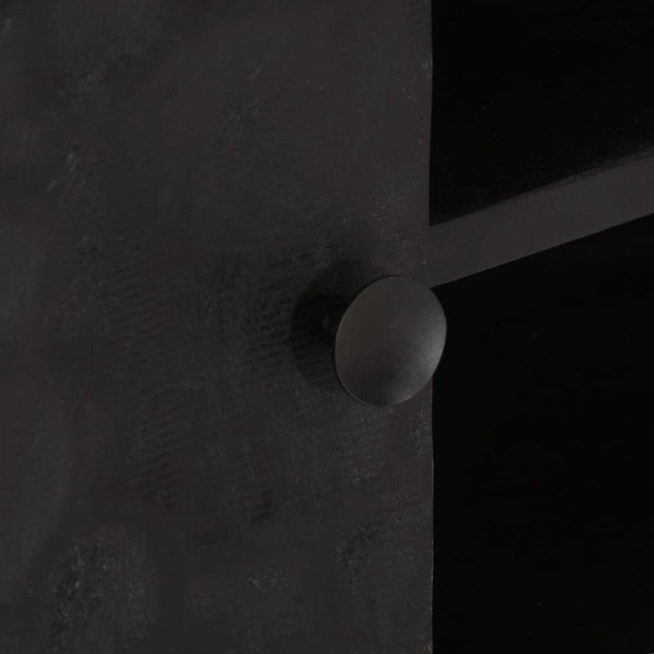 Mueble de TV madera maciza de mango y hierro negro 110x30x40