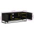 Mueble de TV madera maciza de mango y hierro negro 110x30x40