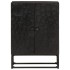 Aparador de hierro y madera maciza de mango negro 55x30x76
