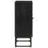 Aparador de hierro y madera maciza de mango negro 55x30x76