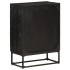 Aparador de hierro y madera maciza de mango negro 55x30x76