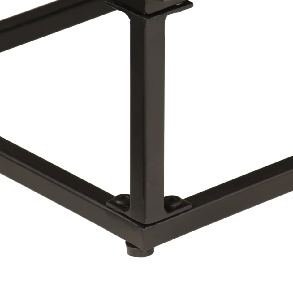 Aparador de hierro y madera maciza de mango negro 55x30x76